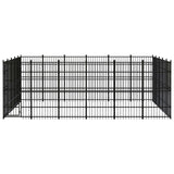 NNEVL Outdoor Dog Kennel Steel 27.65 m²