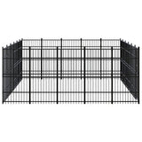 NNEVL Outdoor Dog Kennel Steel 27.65 m²