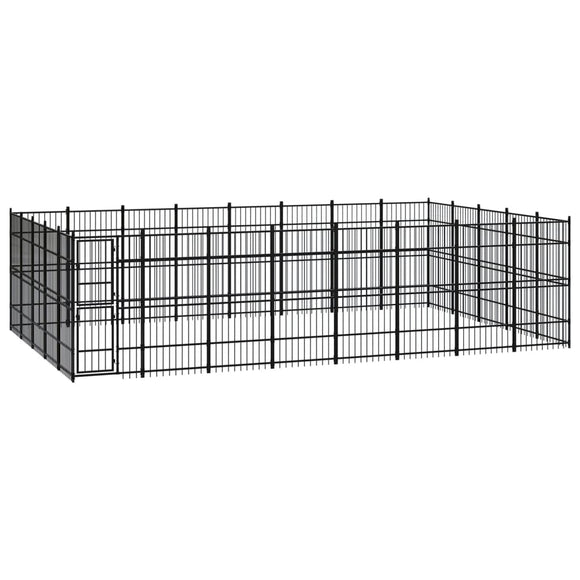 NNEVL Outdoor Dog Kennel Steel 36.86 m²