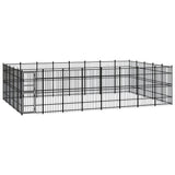 NNEVL Outdoor Dog Kennel Steel 36.86 m²