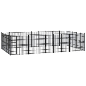 NNEVL Outdoor Dog Kennel Steel 41.47 m²