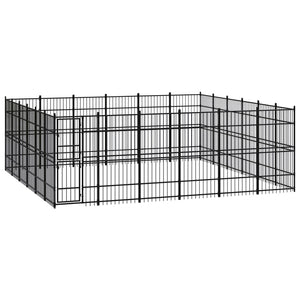 NNEVL Outdoor Dog Kennel Steel 33.18 m²