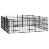 NNEVL Outdoor Dog Kennel Steel 33.18 m²