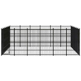 NNEVL Outdoor Dog Kennel Steel 33.18 m²