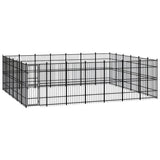 NNEVL Outdoor Dog Kennel Steel 38.71 m²