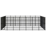 NNEVL Outdoor Dog Kennel Steel 38.71 m²