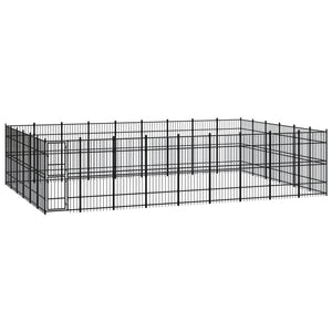 NNEVL Outdoor Dog Kennel Steel 49.77 m²