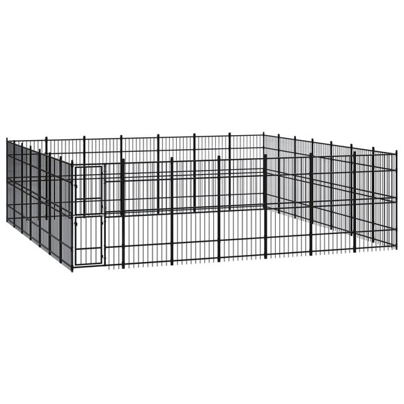 NNEVL Outdoor Dog Kennel Steel 45.16 m²