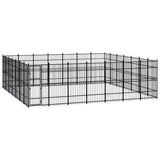 NNEVL Outdoor Dog Kennel Steel 45.16 m²