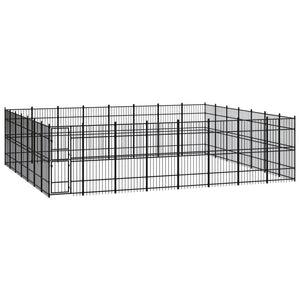 NNEVL Outdoor Dog Kennel Steel 51.61 m²