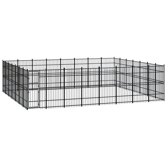 NNEVL Outdoor Dog Kennel Steel 51.61 m²