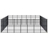 NNEVL Outdoor Dog Kennel Steel 58.06 m²