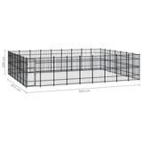 NNEVL Outdoor Dog Kennel Steel 58.06 m²