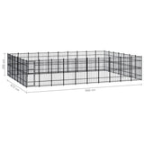 NNEVL Outdoor Dog Kennel Steel 64.51 m²