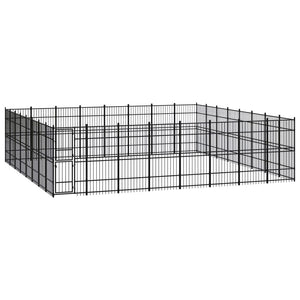 NNEVL Outdoor Dog Kennel Steel 58.98 m²