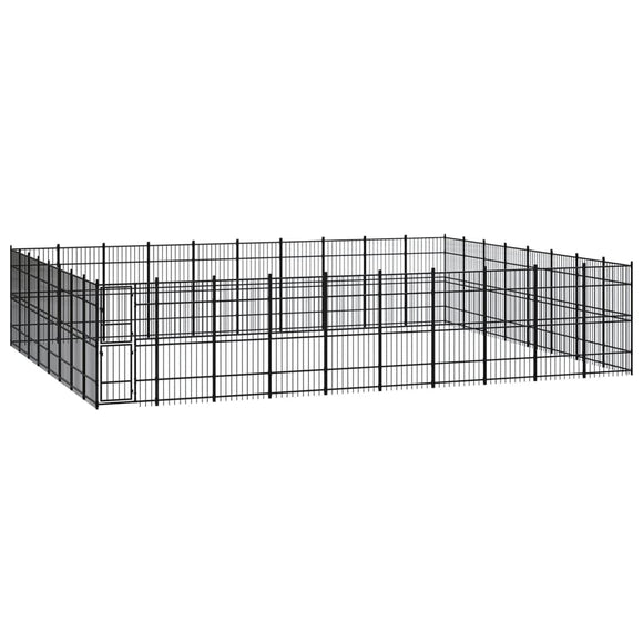 NNEVL Outdoor Dog Kennel Steel 73.73 m²