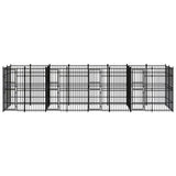 NNEVL Outdoor Dog Kennel Steel 14.75 m²