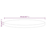 NNEVL Table Top Ø50x2.5 cm Solid Wood Pine