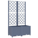 NNEVL Garden Planter with Trellis Dark Grey 80x40x136 cm PP