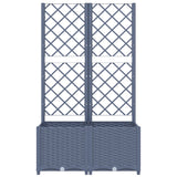 NNEVL Garden Planter with Trellis Dark Grey 80x40x136 cm PP