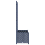 NNEVL Garden Planter with Trellis Dark Grey 80x40x136 cm PP
