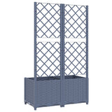 NNEVL Garden Planter with Trellis Dark Grey 80x40x136 cm PP