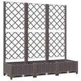 NNEVL Garden Planter with Trellis Brown 120x40x121.5 cm PP