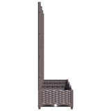 NNEVL Garden Planter with Trellis Brown 120x40x121.5 cm PP