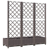 NNEVL Garden Planter with Trellis Brown 120x40x121.5 cm PP