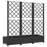 NNEVL Garden Planter with Trellis Black 120x40x121.5 cm PP