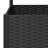NNEVL Garden Planter with Trellis Black 120x40x136 cm PP