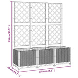 NNEVL Garden Planter with Trellis Black 120x40x136 cm PP