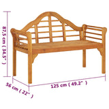 NNEVL Garden Bench 125 cm Solid Wood Acacia