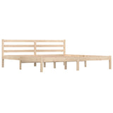 NNEVL Bed Frame Solid Wood Pine 183x203 cm King Size