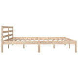 NNEVL Bed Frame Solid Wood Pine 183x203 cm King Size
