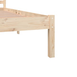 NNEVL Bed Frame Solid Wood Pine 183x203 cm King Size
