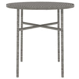 NNEVL 3 Piece Garden Dining Set Poly Rattan Grey