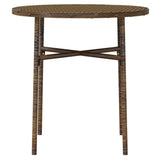 NNEVL 3 Piece Garden Dining Set Poly Rattan Brown