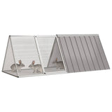 NNEVL Rabbit Cage Grey 201.5x80.5x71 cm Galvanised Steel