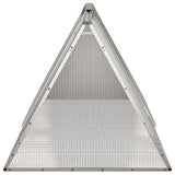 NNEVL Rabbit Cage Grey 201.5x80.5x71 cm Galvanised Steel