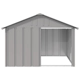 NNEVL Dog House Grey 116.5x103x81.5 cm Galvanised Steel