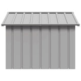 NNEVL Dog House Grey 116.5x103x81.5 cm Galvanised Steel