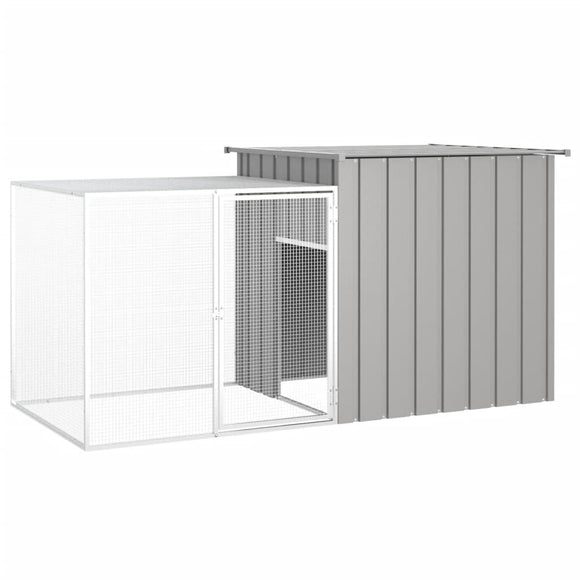 NNEVL Chicken Cage Grey 200x91x100 cm Galvanised Steel