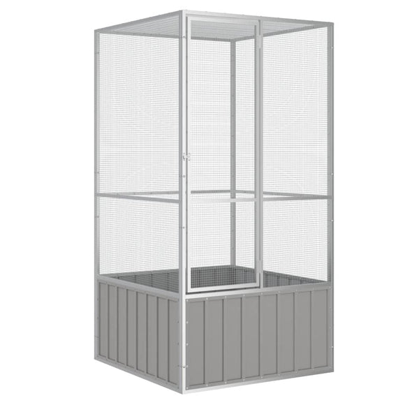 NNEVL Bird Cage Grey 111x107x211.5 cm Galvanised Steel