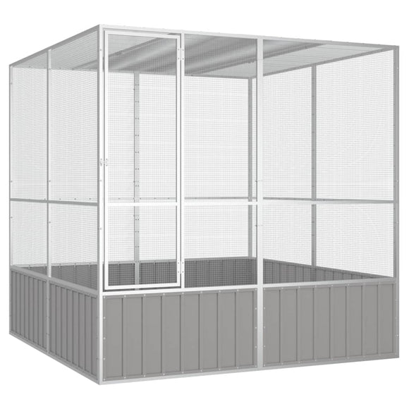 NNEVL Bird Cage Grey 213.5x217.5x211.5 cm Galvanised Steel