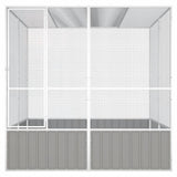 NNEVL Bird Cage Grey 213.5x217.5x211.5 cm Galvanised Steel