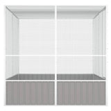 NNEVL Bird Cage Grey 213.5x217.5x211.5 cm Galvanised Steel