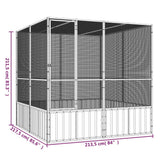 NNEVL Bird Cage Grey 213.5x217.5x211.5 cm Galvanised Steel