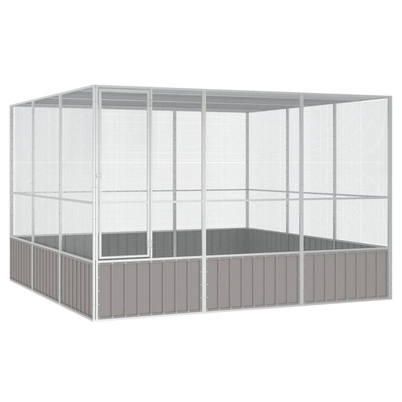 NNEVL Bird Cage Grey 302.5x324.5x211.5 cm Galvanised Steel