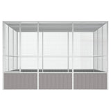 NNEVL Bird Cage Grey 302.5x324.5x211.5 cm Galvanised Steel